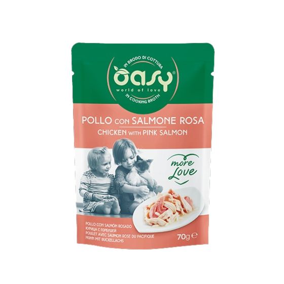 Oasy Chicken Salmon Sachet 70gr