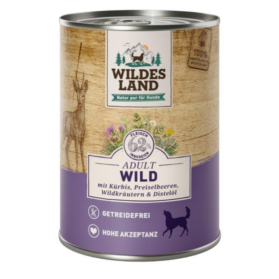 Wildes Land Boite Adult Gibier Potiron 6x400g