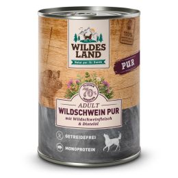 Wildes Land Boite Adult Sanglier PUR Huile de carthame 6x400g