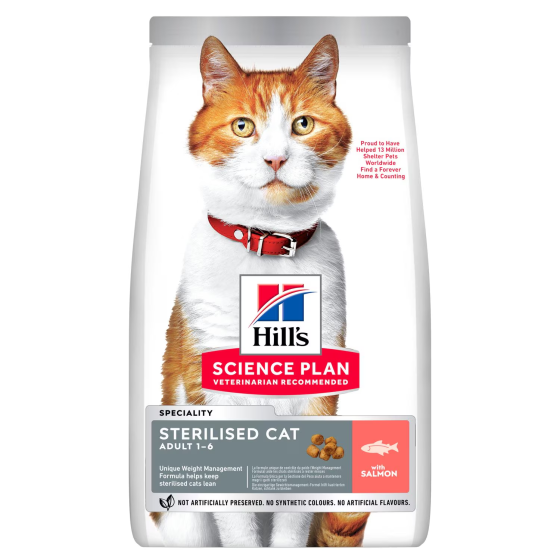 Hill's Adult Sterilised Cat Food – Salmon, 1.5 kg