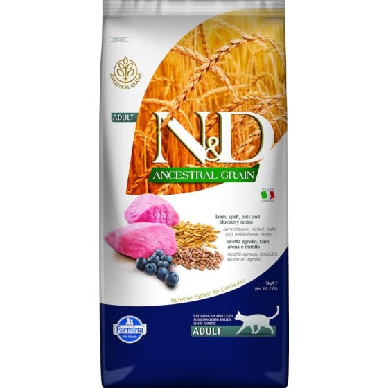 Farmina Cat Ancestral Agneau Epeautre Myrtille 5kg