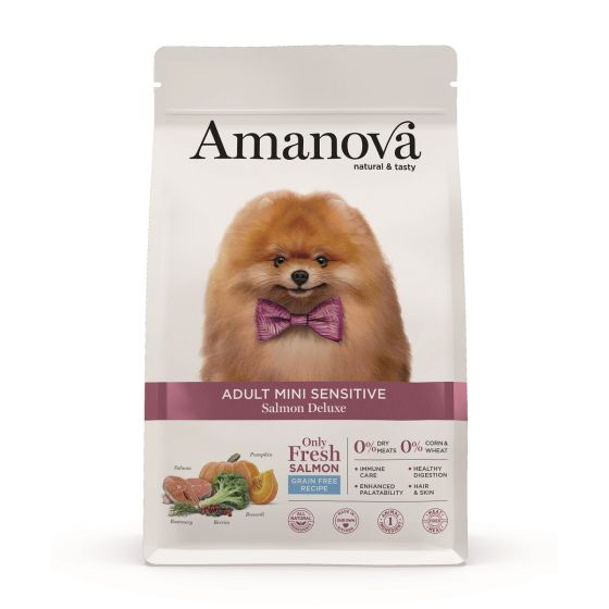 Amanova Dog Adult No Grain Mini Sensitive Salmon Deluxe 7kg