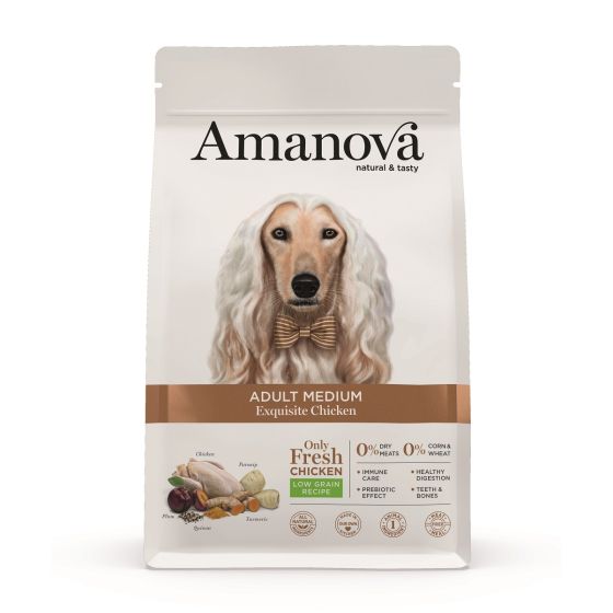 Amanova Dog Adult Low Grain Medium Exquisite Chicken 2kg