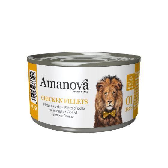 Amanova Cat Chicken Fillets Box (Broth) 24x70g