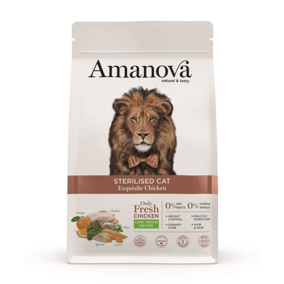 Amanova Cat Low Grain Sterilized Exquisite Chicken 1.5kg