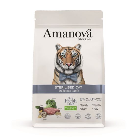 Amanova Cat Low Grain Sterilised Delicious Lamb 1.5kg