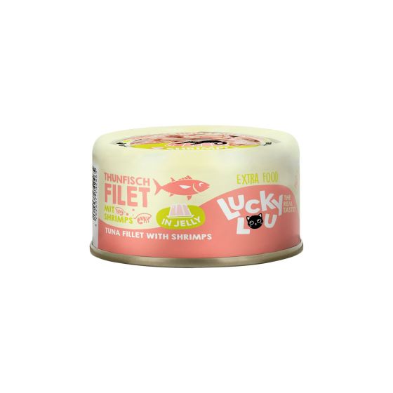 Lucky Lou BOITE Gelée Filet de Thon & Crevettes 70gr