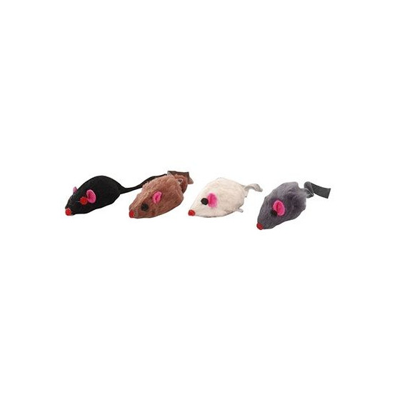 Furry short-haired mouse with bell 1Pc