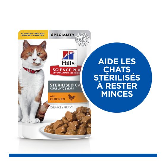 Hill's Feline Sachet Sterilised Poulet 12x85gr