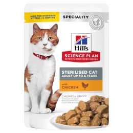Hill's Feline Sterilized Chicken Bag 12x85gr