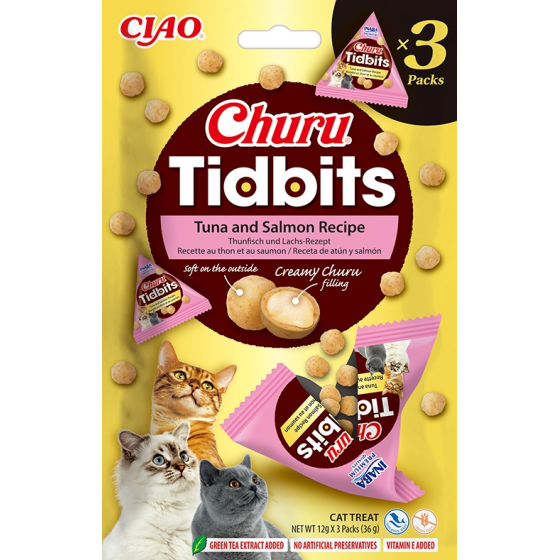 Inaba Churu Tidbits Cat Thon Saumon 3x12gr