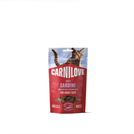 Carnilove Fel Treat Soft Sardine Fraise 50gr