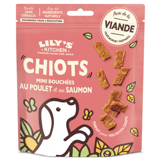 Lily's Kitchen Dog Treat Chiot Mini Bouchées Poulet & Saumon 70g