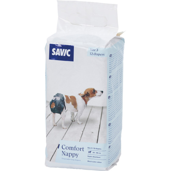 Savic T3 Comfort Nappy for Girls, 34–48 cm (12 pcs)