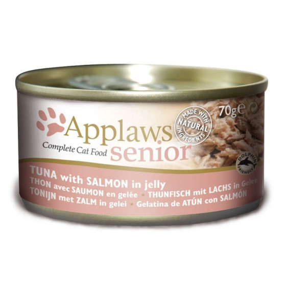 Nourriture pour chat agés en boite Applaws thon et saumon 70gr