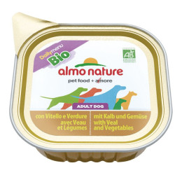 Almo Nature dog, Bio Paté 100g Veau et légumes