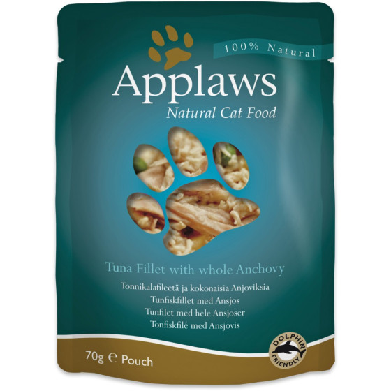Food for cats Applaws pouch Tuna Fillet & Anchovy 70g