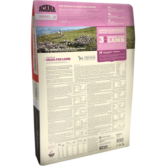 Food for dogs ACANA SINGLES Grass-Fed Lamb 2kg