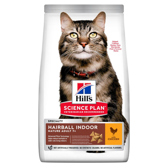 Hill's feline Senior hairball control 2.5kg (Delai 2  a 5 jours)