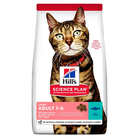Hill's feline adulte light thon  7kg (Delai 2  a 5 jours)