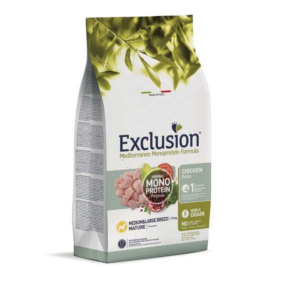 Exclusion MEDITERRANEO Monoprotein Mature Med/Large Poulet 12kg