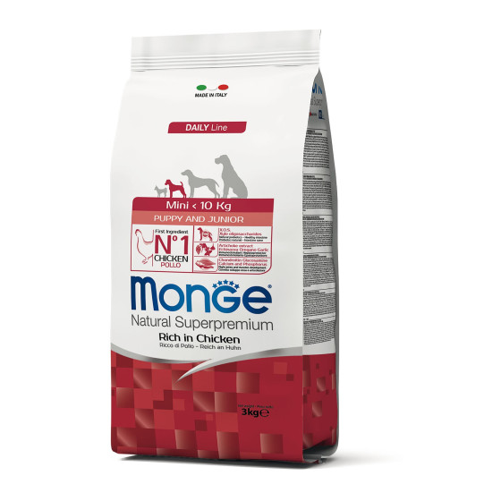 Monge Dog Puppy&Junior Mini Chicken 3kg