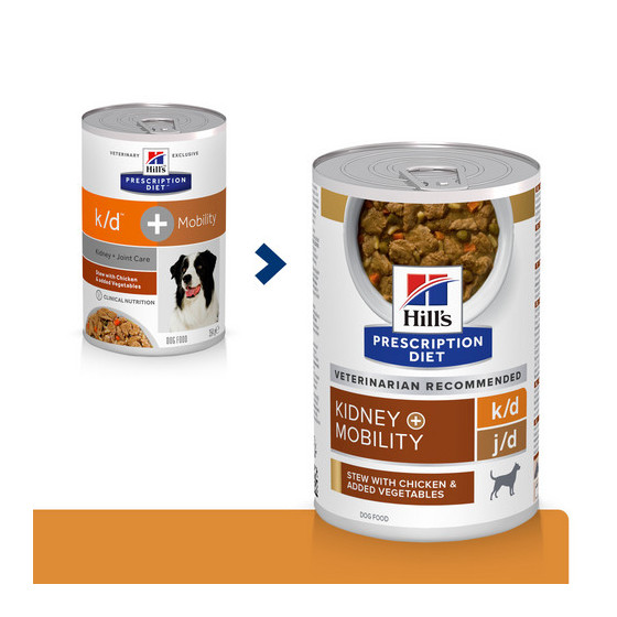 Prescription Diet™ k/d™+Mobility Canine Boite Mijoté Poulet legumes 12x354gr
