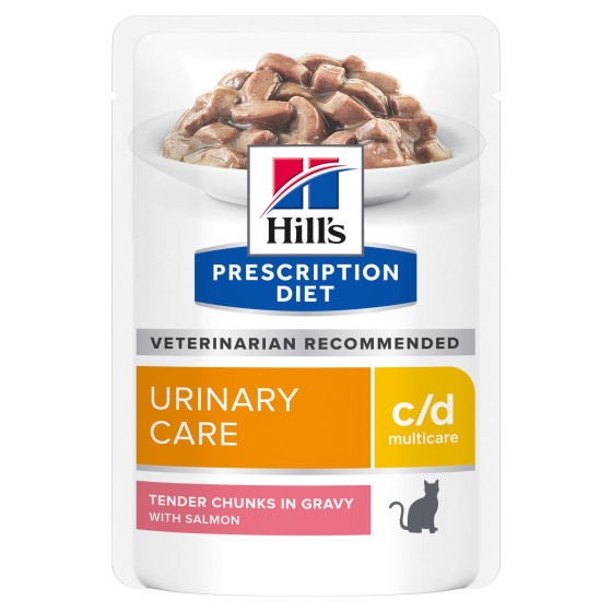 Prescription Diet™ Feline c/d™ Multicare au Saumon 12x85gr