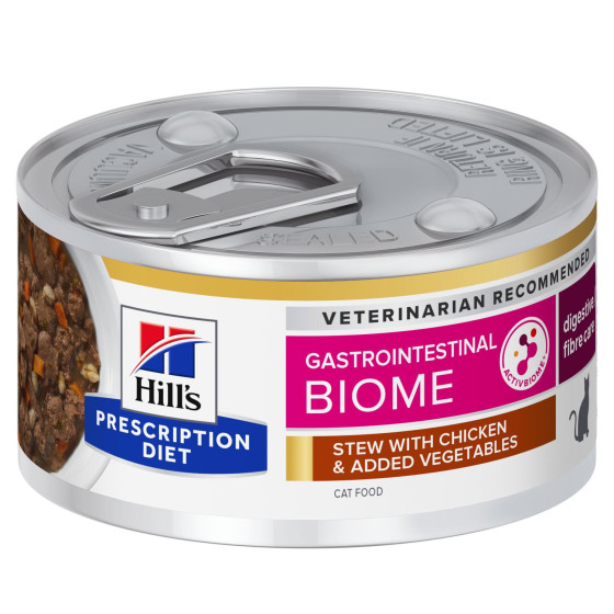 Prescription Diet™ GI Biome Feline mijoté au poulet et legumes 24x82gr