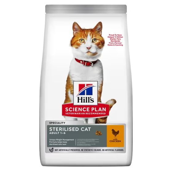 Hill's feline adulte sterilised poulet 10Kg (Delai 2a 5 jours)