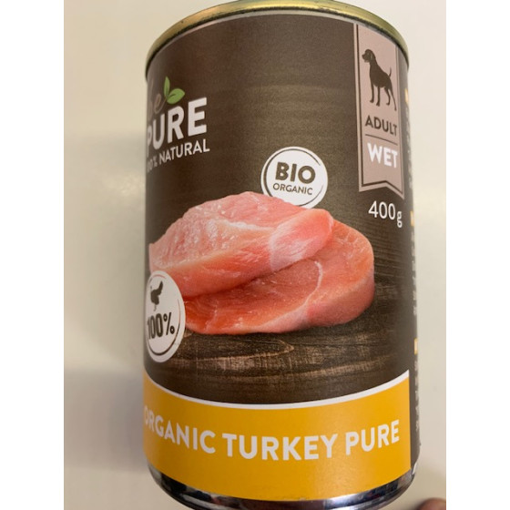 BePure Dog Boite Organic Dinde 12x400gr